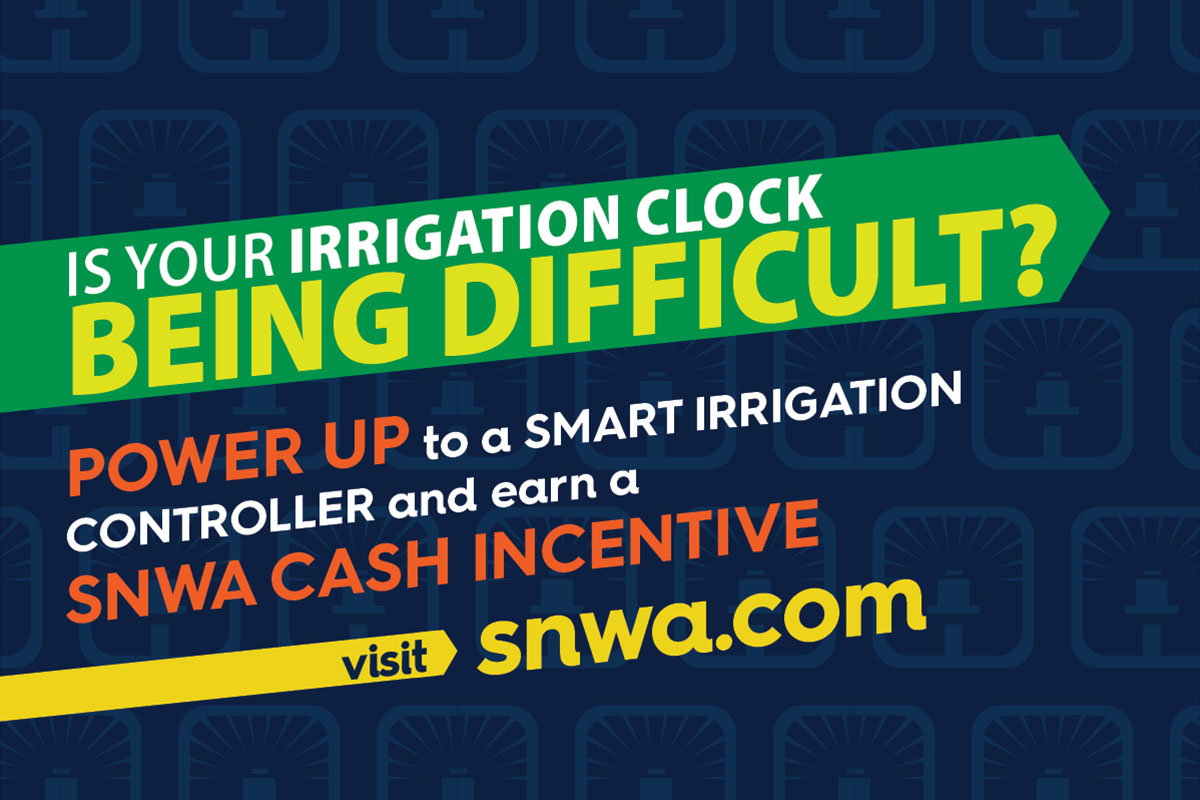 A graphic telling the reader to upgrade to a smart irrigation controller