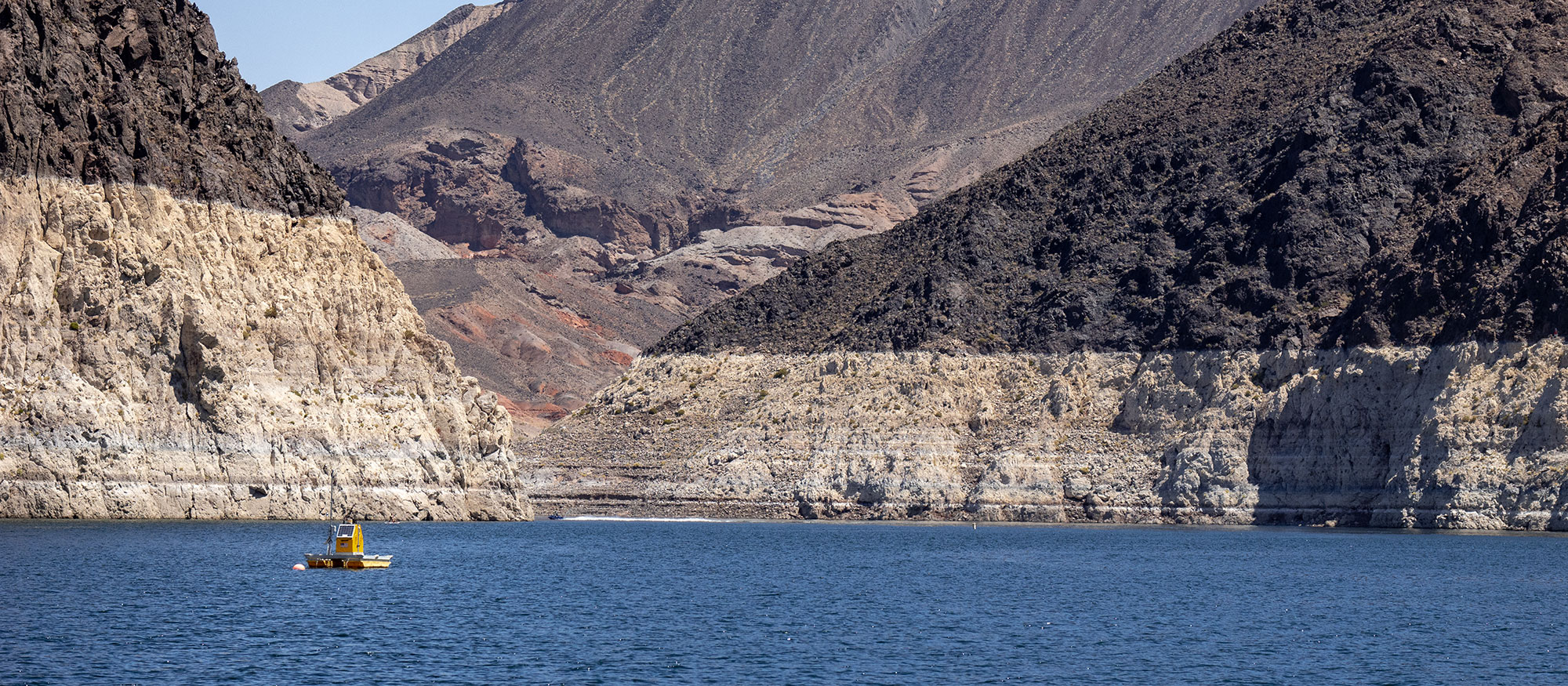 A boat sailing on Lake Mead.