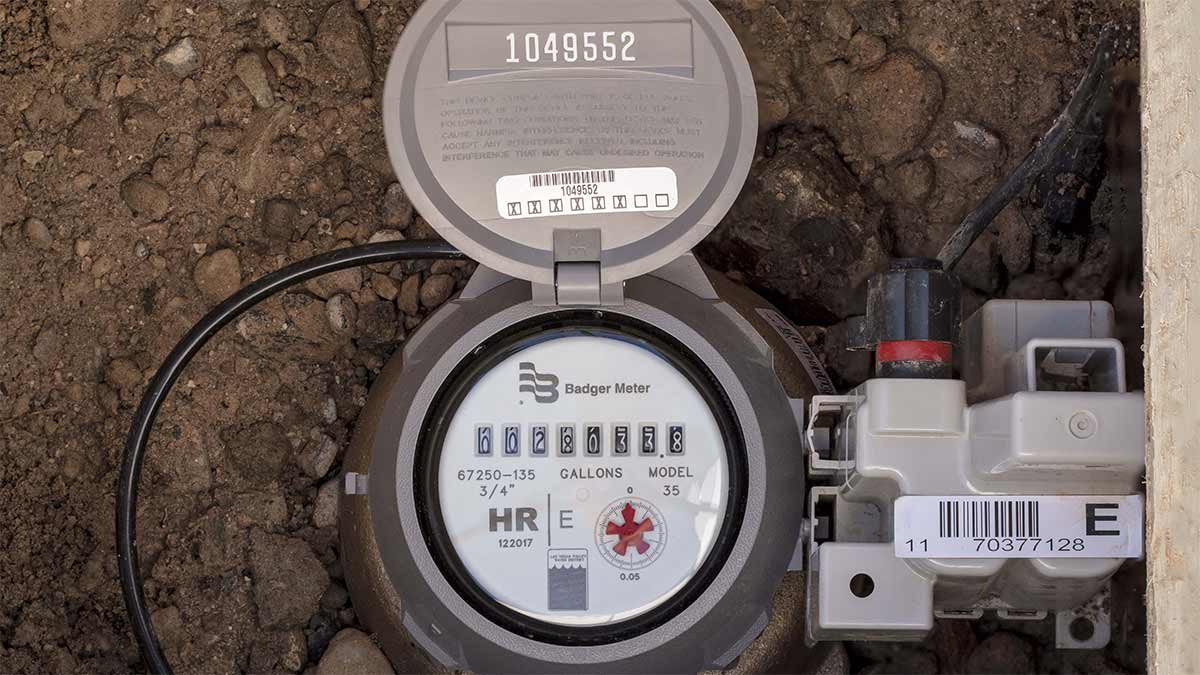 water meter closeup